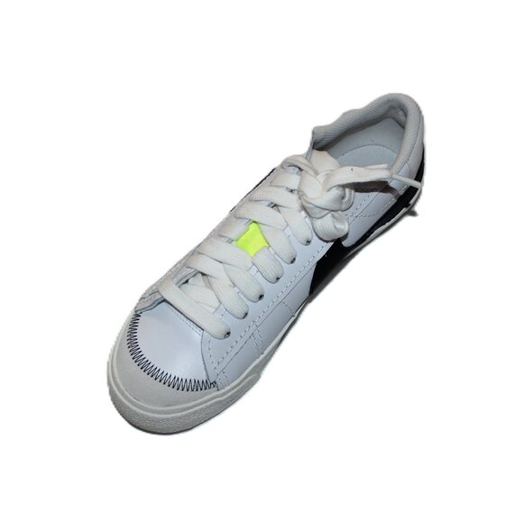 NIKE MEN'S WHITE/BLACK BLAZER LOW '77 JUMBO LEATHER SNEAKERS US 9/UK8/EUR42.5
